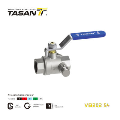 اليدوي VB202 54 3 4 صمام كرة النحاس مع الصرف ديك الإناث إكس الإناث 362.5 Psi