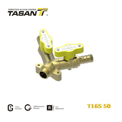 1/2 &quot;X 10.5mm X 10.5mm اتجاهين صمام غاز نحاسي ذكر X مزدوج خرطوم موصل ارتداء مقاومة