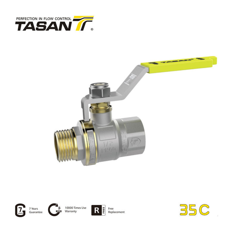 PN5 / 72.5psi النحاس الكرة صمام الكرة صمام التدفق الكامل 1/2 بوصة 35C