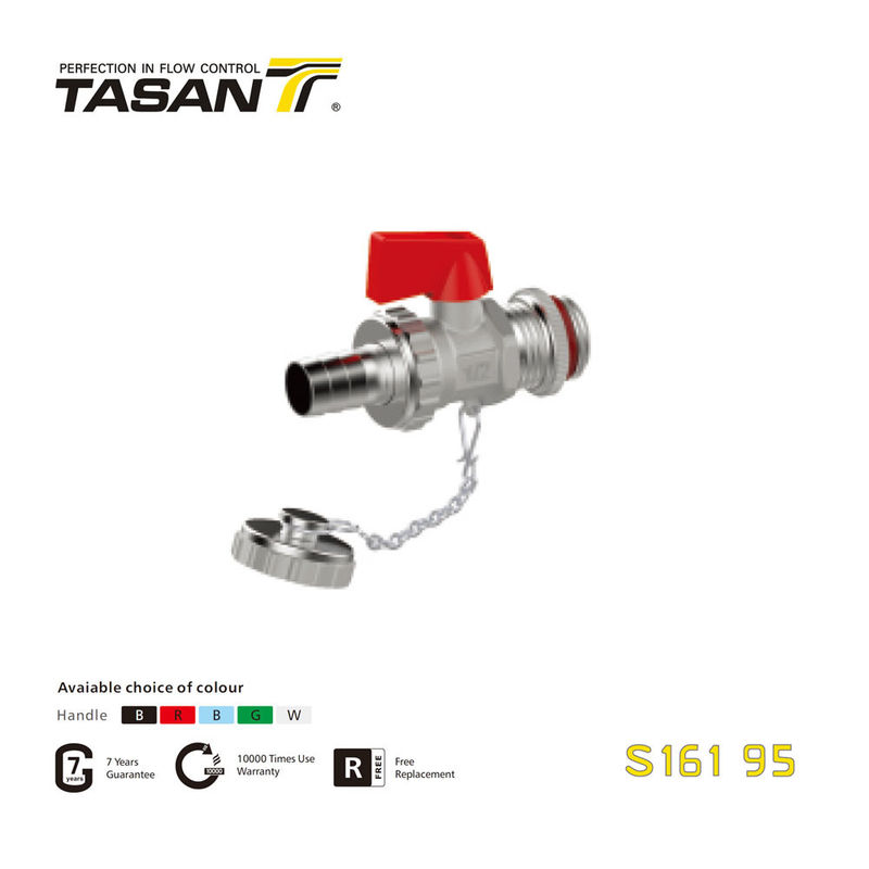 S161 95 صمام غلاية نحاسي ISO 228 Thread 232 Psi بمقبض L من الألومنيوم
