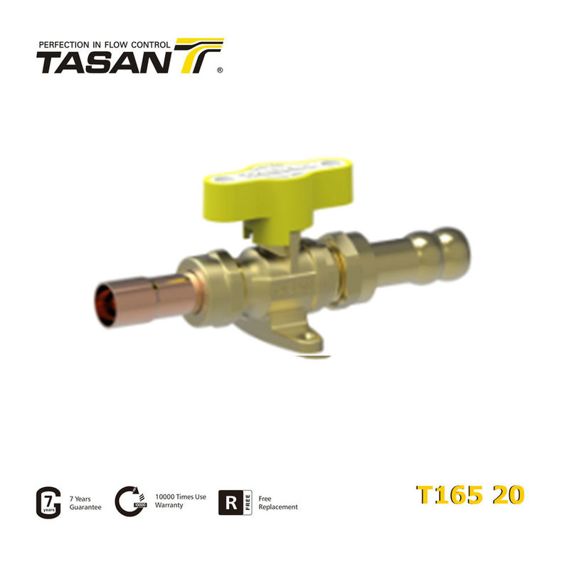 TASAN 1/2 "X14mm / 16mm خرطوم خط الغاز صمام الكرة صمام الغاز اليدوي T165 20