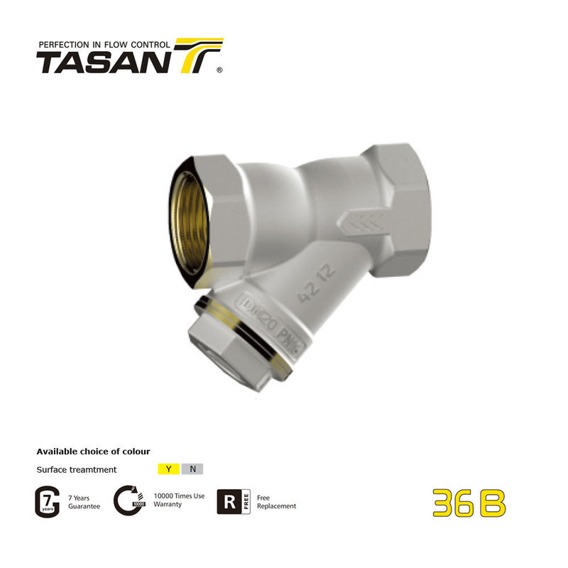 ANSI 1.6Mpa BSP NPT 1 بوصة نحاسي فحص صمام المياه Y مصفاة 36B